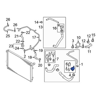 Volkswagen OE - Lower Radiator Coolant Hose Adapter
