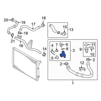 Volkswagen OE - Radiator Coolant Hose Adapter