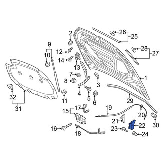 Volkswagen OE - Hood Release Handle Bracket