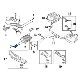 Volkswagen OE - Rear Exhaust Muffler Clamp