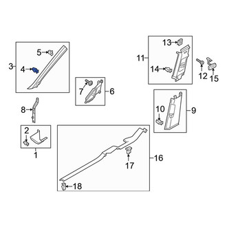 Volkswagen OE - Body A-Pillar Trim Panel Clip
