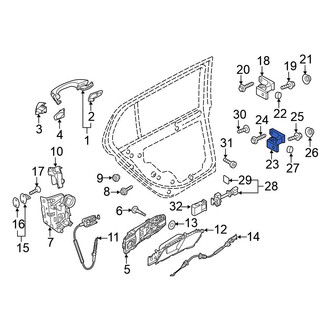 Volkswagen OE - Front Right Upper Door Hinge