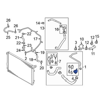 Volkswagen OE - Lower Radiator Coolant Hose Adapter