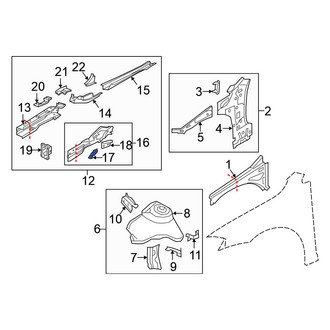 Volkswagen OE - Front Right Frame Side Member Reinforcement Bracket