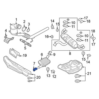 Volkswagen OE - Rear Exhaust Muffler Clamp