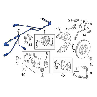 Volkswagen OE - Front Right ABS Wheel Speed Sensor Wiring Harness