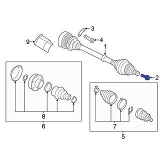 Volkswagen OE - Rear CV Joint Bolt
