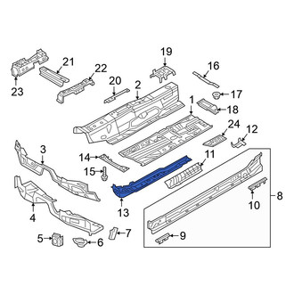 Volkswagen OE - Front Right Floor Pan Reinforcement