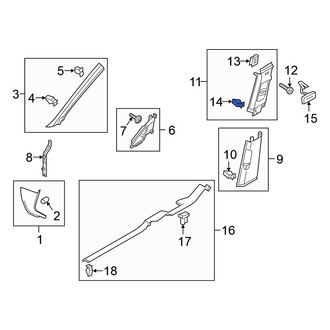 Volkswagen OE - Body A-Pillar Trim Panel Clip