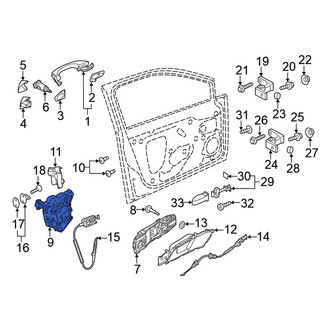 Volkswagen OE - Front Right Door Latch Assembly