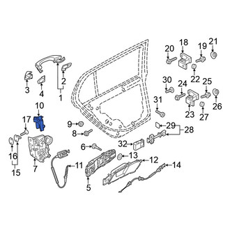 Volkswagen OE - Front Right Door Lock Rod Cover