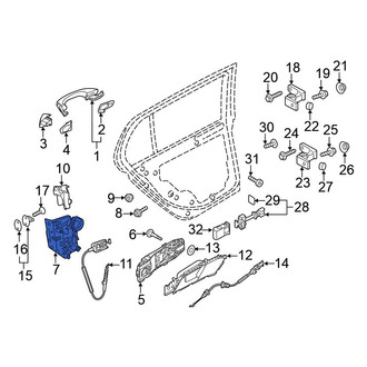 Volkswagen OE - Rear Right Door Latch Assembly