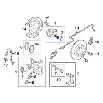 Volkswagen OE - Axle Hub Mounting Bolt