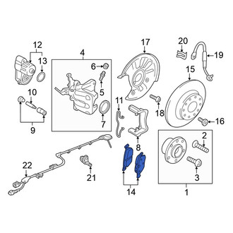 Volkswagen OE - Rear Disc Brake Pad Set