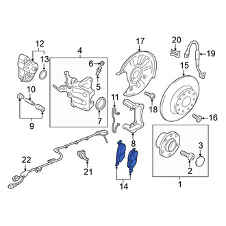 Volkswagen OE - Rear Disc Brake Pad Set