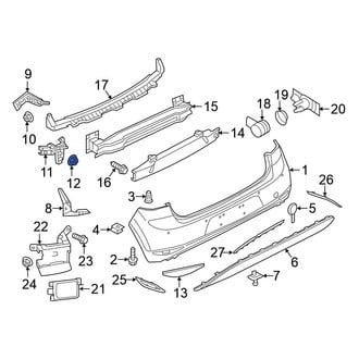 Volkswagen OE - Bumper Guide Nut