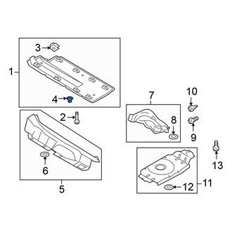 Volkswagen OE - Front Exhaust Heat Shield Nut