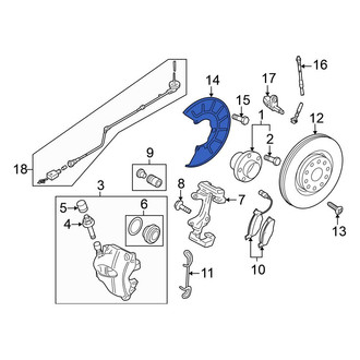 Volkswagen OE - Front Right Brake Dust Shield