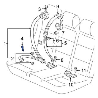 Volkswagen OE - Front Seat Belt Guide Bolt