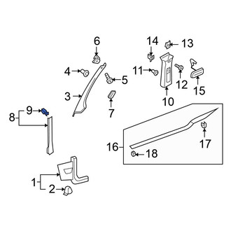 Volkswagen OE - Lower Quarter Panel Trim Panel Clip