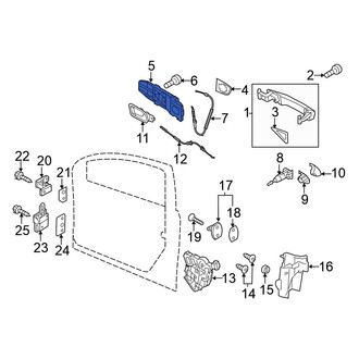 Volkswagen OE - Front Right Exterior Door Handle Base