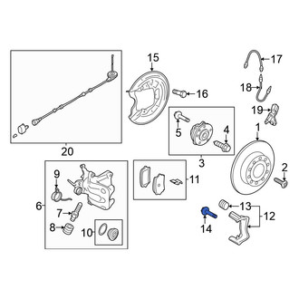 Volkswagen OE - Disc Brake Caliper Anchor Plate Bolt