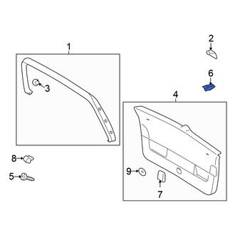 Volkswagen OE - Liftgate Trim Panel Clip