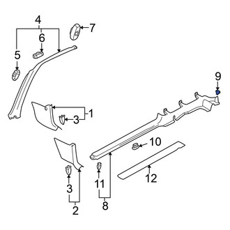 Volkswagen OE - Liftgate Trim Cover Clip