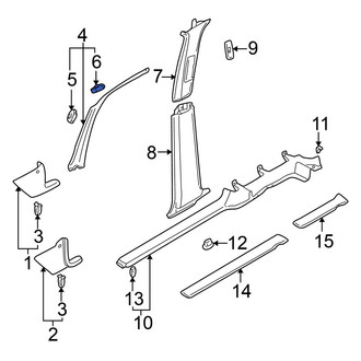 Volkswagen OE - Lower Liftgate Trim Panel Clip