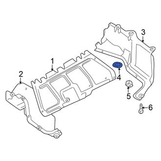 Volkswagen OE - Radiator Support Splash Shield Washer