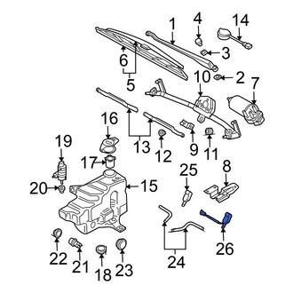 Volkswagen OE - Front Windshield Washer Nozzle
