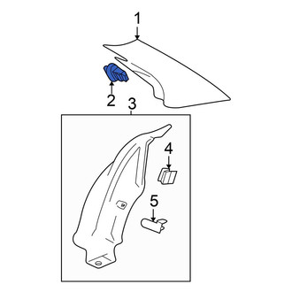 Volkswagen OE - Lower Liftgate Trim Panel Clip