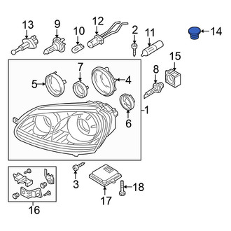 Volkswagen OE - Front Headlight Bulb Cap