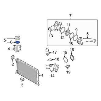 Volkswagen OE - Engine Coolant Reservoir Cap Seal