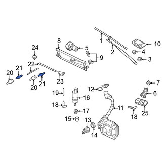 Volkswagen OE - Front Windshield Washer Hose Connector