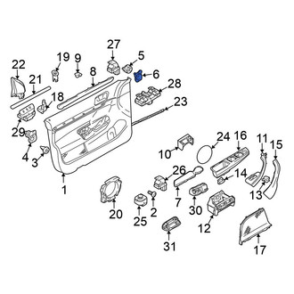 Volkswagen OE - Front Inner Door Interior Trim Panel Retainer