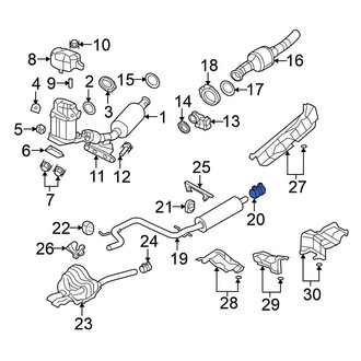 Volkswagen OE - Rear Exhaust Muffler Clamp