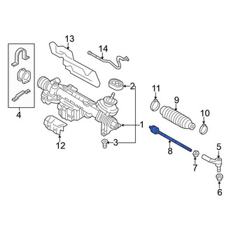 Volkswagen OE - Left Outer Steering Tie Rod End