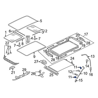 Volkswagen OE - Front Sunroof Drain Hose Clip