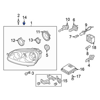 Volkswagen OE - Front Headlight Bulb Cap