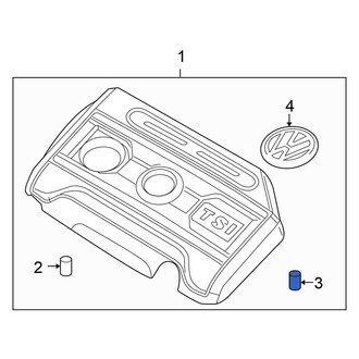 Volkswagen OE - Engine Cover Mounting Bushing