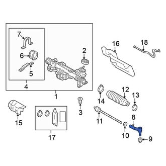 Volkswagen OE - Front Right Outer Steering Tie Rod End