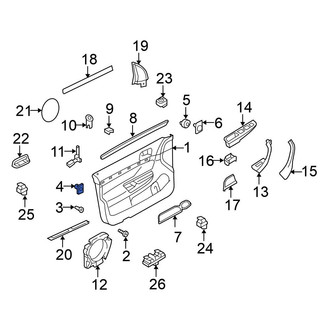 Volkswagen OE - Front Inner Door Interior Trim Panel Retainer
