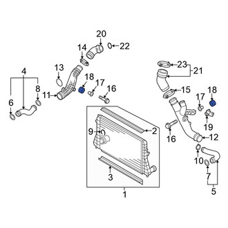 Volkswagen OE - Intercooler Pipe Grommet