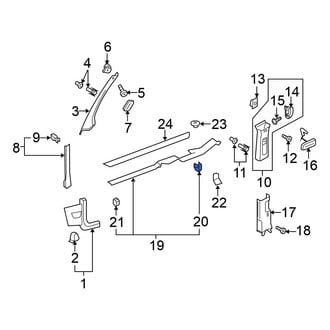 Volkswagen OE - Body A-Pillar Trim Panel Clip