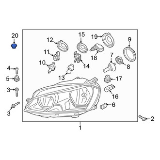 Volkswagen OE - Front Headlight Bulb Cap