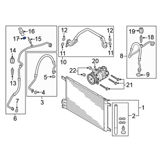 Volkswagen OE - A/C Refrigerant Pressure Sensor O-Ring