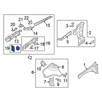 Volkswagen OE - Front Right Frame Rail End