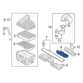 Volkswagen OE - Center Engine Air Intake Hose