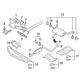 Volkswagen OE - Rear Exhaust Muffler Clamp